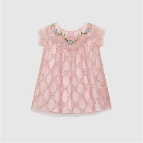 gucci pink babydoll dress|gucci baby girl dress cotton.